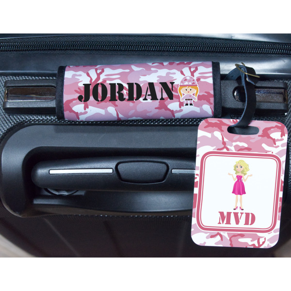 Custom Design - Metal Luggage Tag & Handle Wrap - In Context