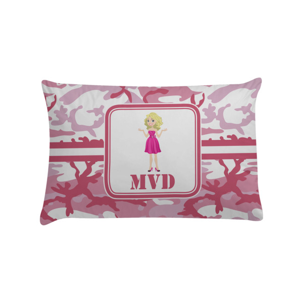 Custom Pink Camo Pillow Case - Standard (Personalized)