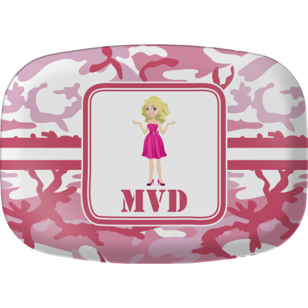 Custom Pink Camo Melamine Platter (Personalized)