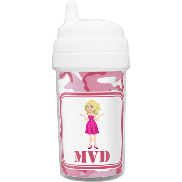 Custom Pink Camo Sippy Cup (Personalized)