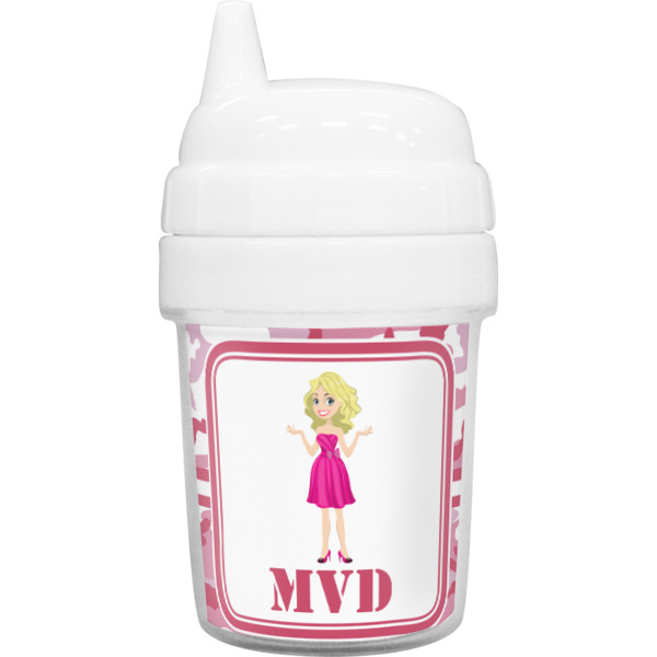 Custom Pink Camo Baby Sippy Cup (Personalized)