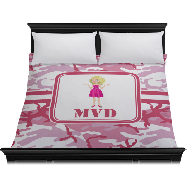 Custom Design - Duvet Cover - King - On Bed - No Prop