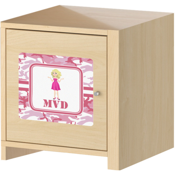 Custom Design - Square Wall Decal on Wooden Cabinet