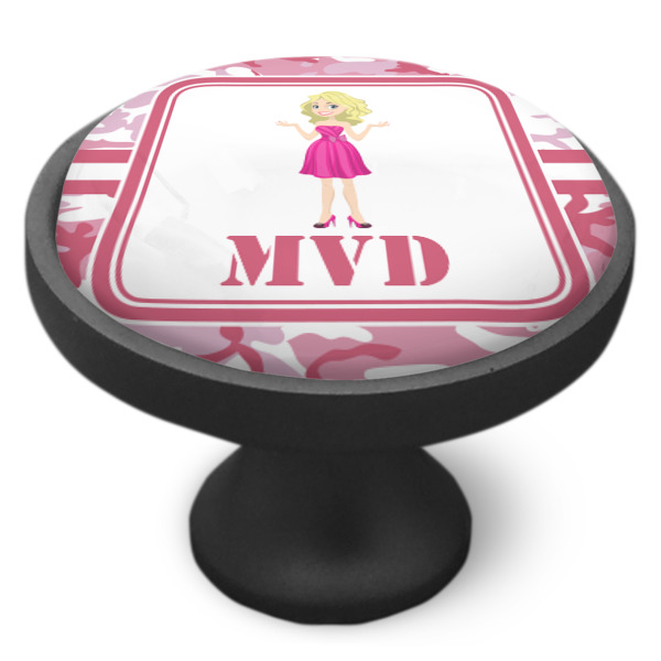 Custom Design - Cabinet Knob - Black - Side