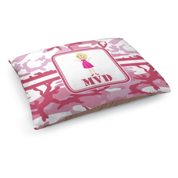 Custom Pink Camo Dog Bed - Medium w/ Name or Text