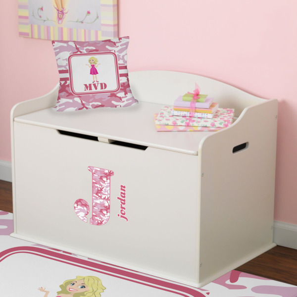 Custom Design - Wall Name & Initial Small on Toy Chest