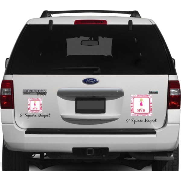 Custom Design - Personalized Square Car Magnets on Ford Explorer