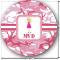 Pink Camo Multipurpose Round Labels - 4" (Personalized)