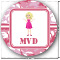 Pink Camo Round Decal - Small (Personalized)