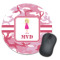 Pink Camo Round Mouse Pad (Personalized)