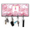 Pink Camo Key Hanger w/ 4 Hooks w/ Graphics and Text