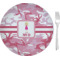 Pink Camo 8" Glass Appetizer / Dessert Plates - Single or Set (Personalized)