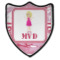 Pink Camo Iron On Shield Patch B w/ Name or Text