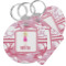 Pink Camo Plastic Keychain (Personalized)