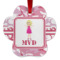 Pink Camo Metal Paw Ornament - Double Sided w/ Name or Text