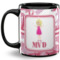 Pink Camo 11 Oz Coffee Mug - Black (Personalized)