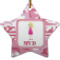 Pink Camo Star Ceramic Ornament w/ Name or Text