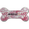 Pink Camo Ceramic Dog Ornament - Front w/ Name or Text