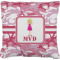 Pink Camo Faux-Linen Throw Pillow 26" (Personalized)