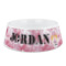 Pink Camo Plastic Dog Bowl (Personalized)