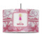 Pink Camo 12" Drum Pendant Lamp - Fabric (Personalized)