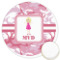 Pink Camo Printed Cookie Topper - 3.25" (Personalized)