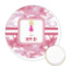 Pink Camo Printed Cookie Topper - Round (Personalized)