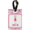Pink Camo Plastic Luggage Tag - Rectangular w/ Name or Text