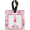 Pink Camo Plastic Luggage Tag - Square w/ Name or Text