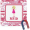 Pink Camo Square Fridge Magnet (Personalized)