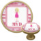 Pink Camo Cabinet Knob - Gold (Personalized)
