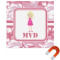 Pink Camo Square Car Magnet - 6" (Personalized)