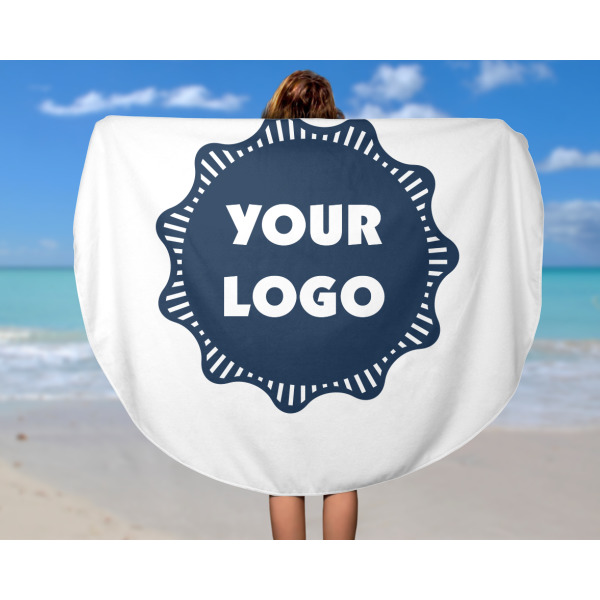 Custom Design - Round Beach Towel - In Use