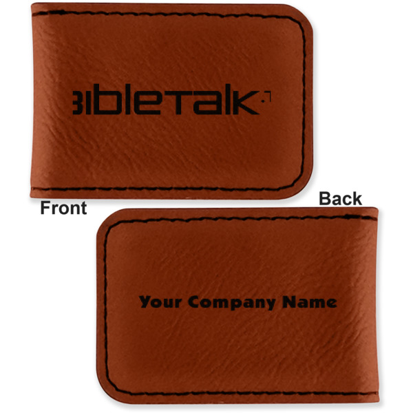 Custom Design - Leatherette Magnetic Money Clip - Front and Back