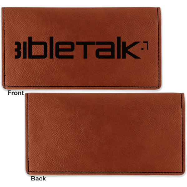 Custom Design - Leather Checkbook Holder Front and Back Single Sided - Apvl