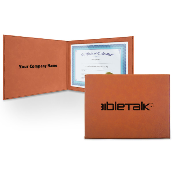Custom Design Your Own Leatherette Certificate Holder