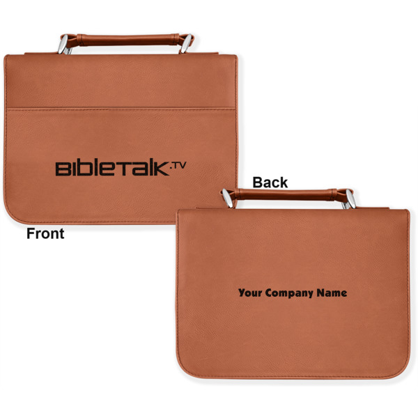 Custom Design - Cognac Leatherette Bible Covers - Large Double Sided Approval