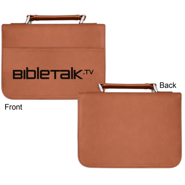 Custom Design - Cognac Leatherette Bible Covers - Small Single Sided Approval