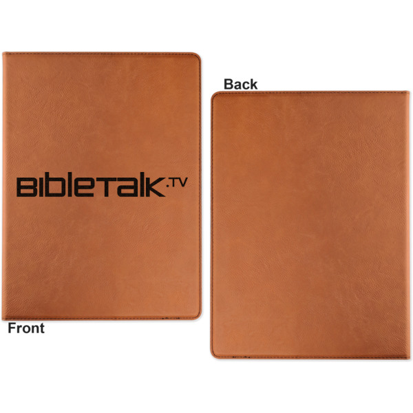 Custom Design - Cognac Leatherette Portfolios with Notepad - Small - Single Sided- Apvl