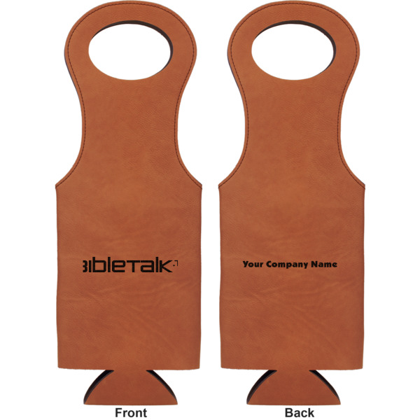 Custom Design - Leatherette Wine Tote Double Sided - Front and Back