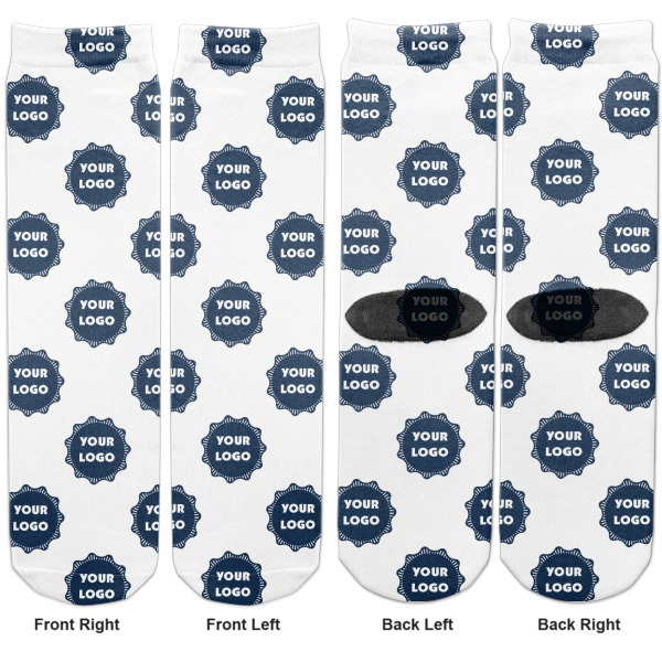 Custom Design - Adult Crew Socks - Double Pair - Front and Back - Apvl