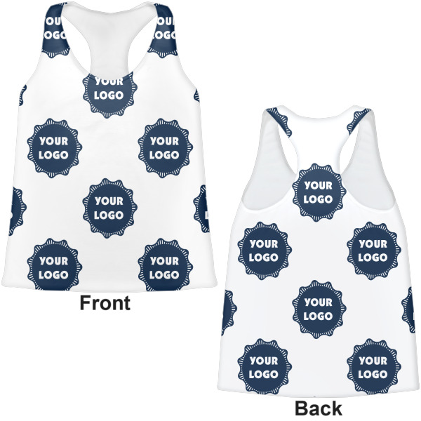 Custom Design - Womens Racerback Tank Tops - Medium - Front and Back