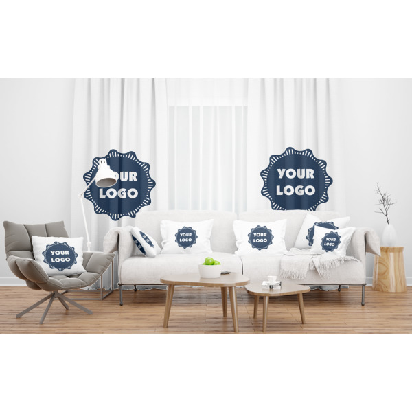 Custom Design - Sheer and Custom Curtains in Room with Matching Pillows