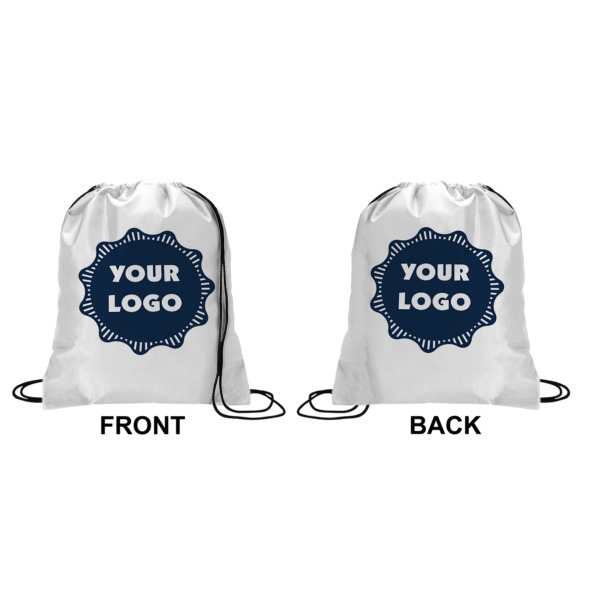 Custom Design - Drawstring Backpack Front & Back Small