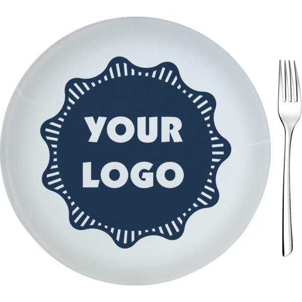 Custom Logo 8" Glass Appetizer / Dessert Plate