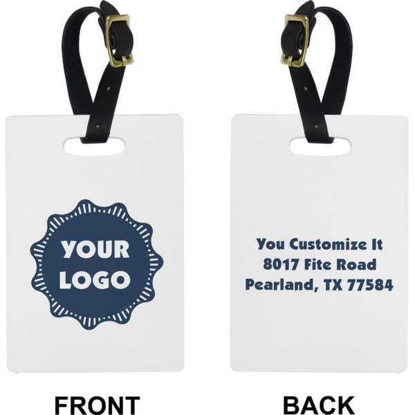 Custom Design - Rectangle Luggage Tag (Front + Back)