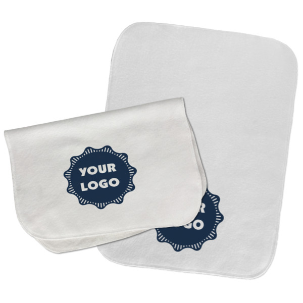 Custom Design - Two Rectangle Burp Cloths - Open & Folded