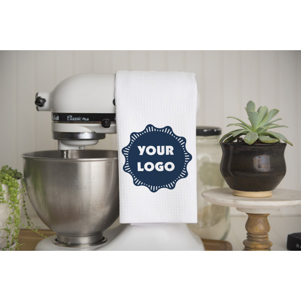 Custom Design - Waffle Weave Towel - Lifestyle - Partial Print