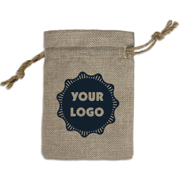 Custom Design - Small Burlap Gift Bag - Front