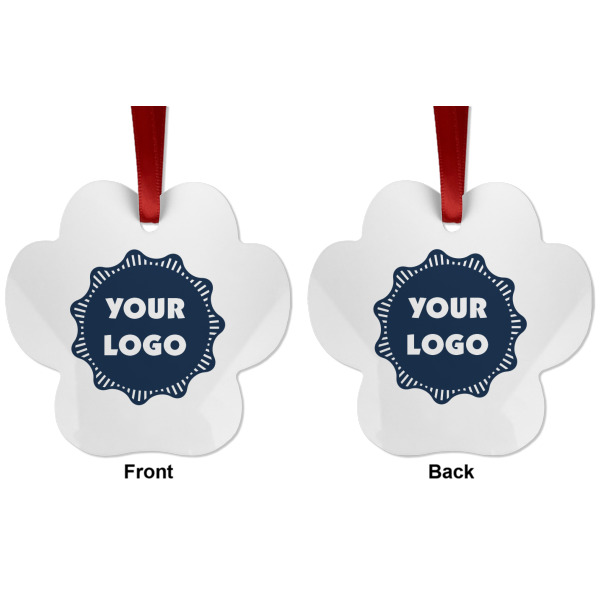 Custom Design - Metal Paw Ornament - Front and Back